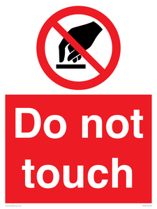 do not touch